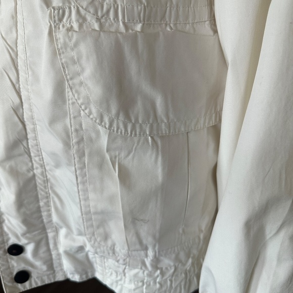 Vintage Rainforest Men's Windbreaker White with Hoodie Size Medium - Picture 4 of 9